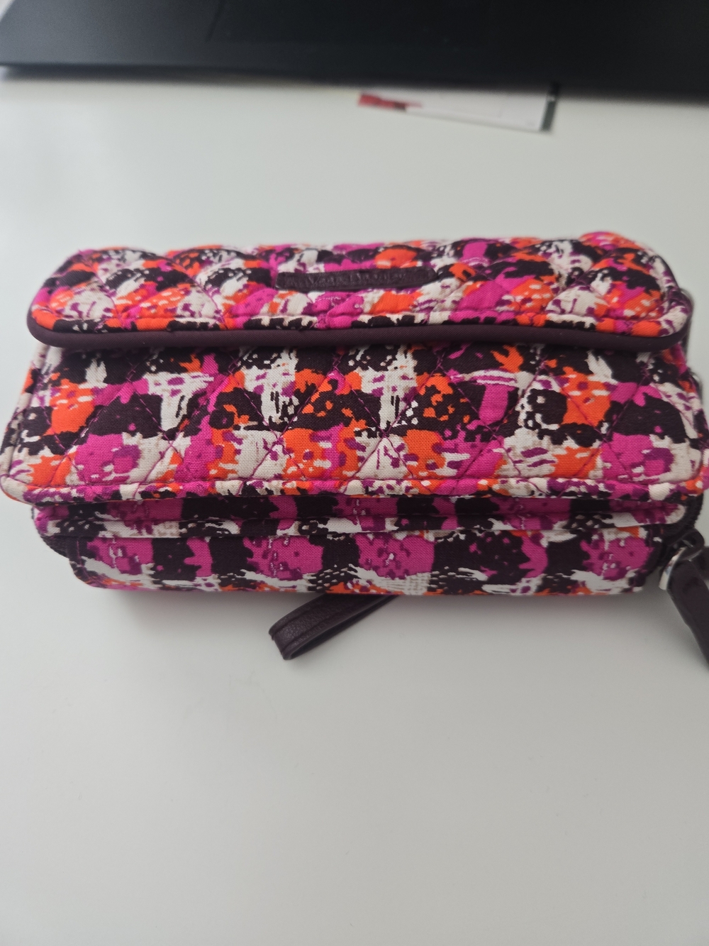 Vera Bradley Quilted Crossbody and Wristlet Set - Pink, Orange, Black - Picture 7 of 13
